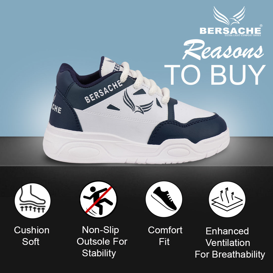 Bersache Premium Sports,walking,Gym,cricket,Trending Running Shoes For Kid's - Blue-6277.