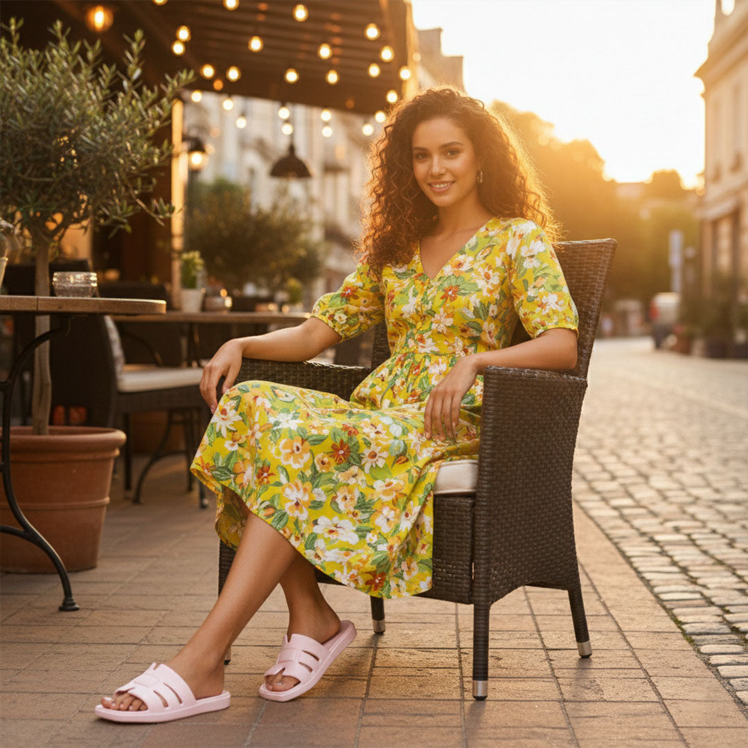 Bersache Extra Soft Classic Casual with  Regular wear with Ultra Soft & Flexibility Technology Sandal For Women's/Girl's-(6302-Pink) .