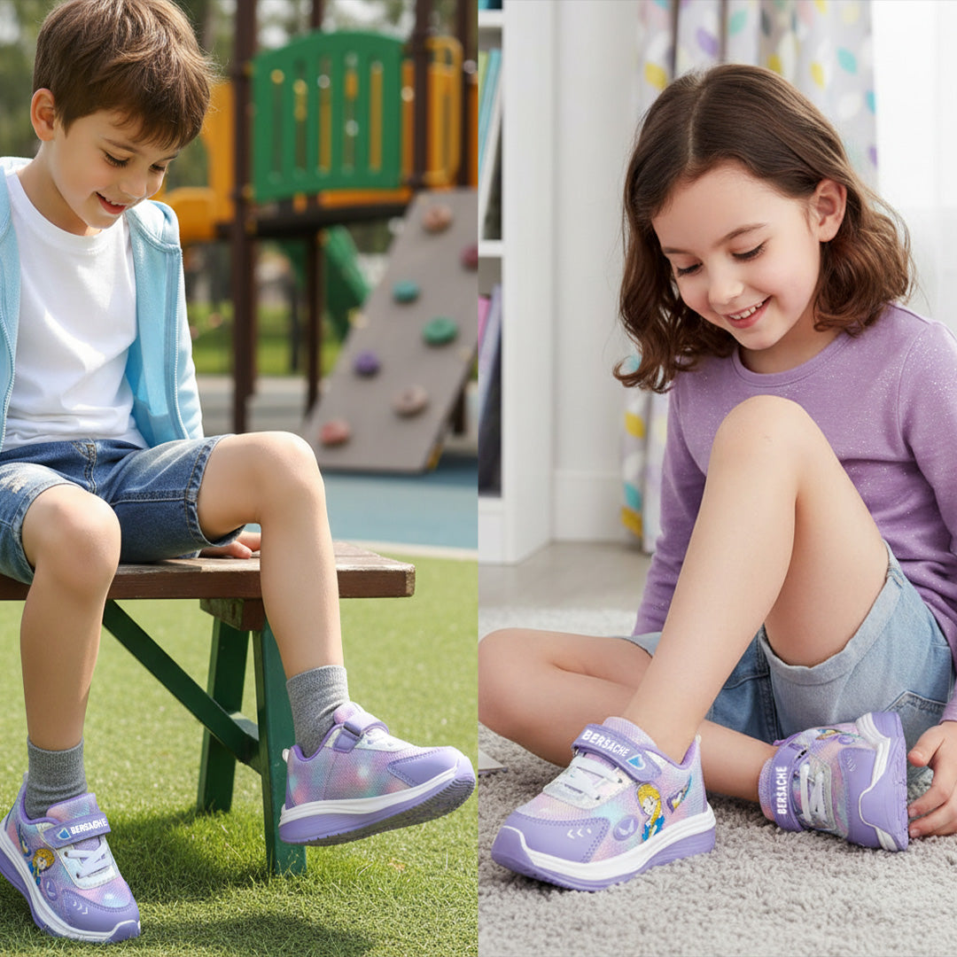 Bersache Premium Sports,walking,Gym,cricket,Trending Running Shoes For Kid's - Purple -8075.