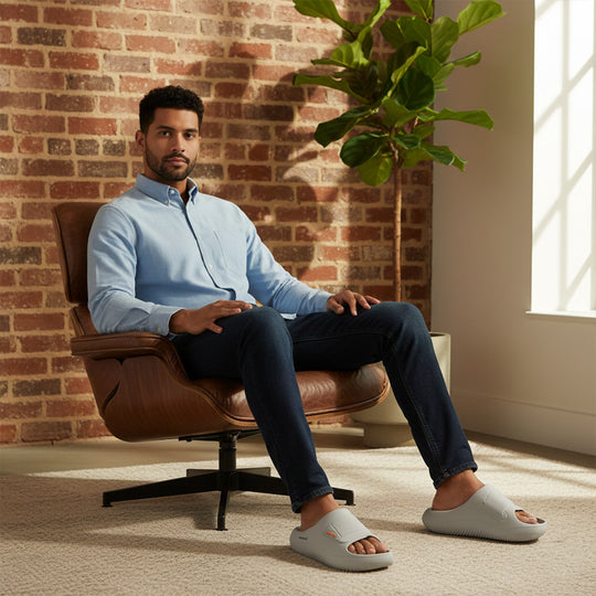 Bersache Extra Soft Classic Casual  with  Regular wear with Ultra Soft & Flexibility Technology Sandals for Men's-(6280-Grey)