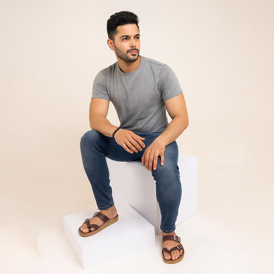 Bersache Extra Soft Classic Casual with  Regular wear with Ultra Soft & Flexibility Technology Slipper For Men's & Boy's-Brown-6224