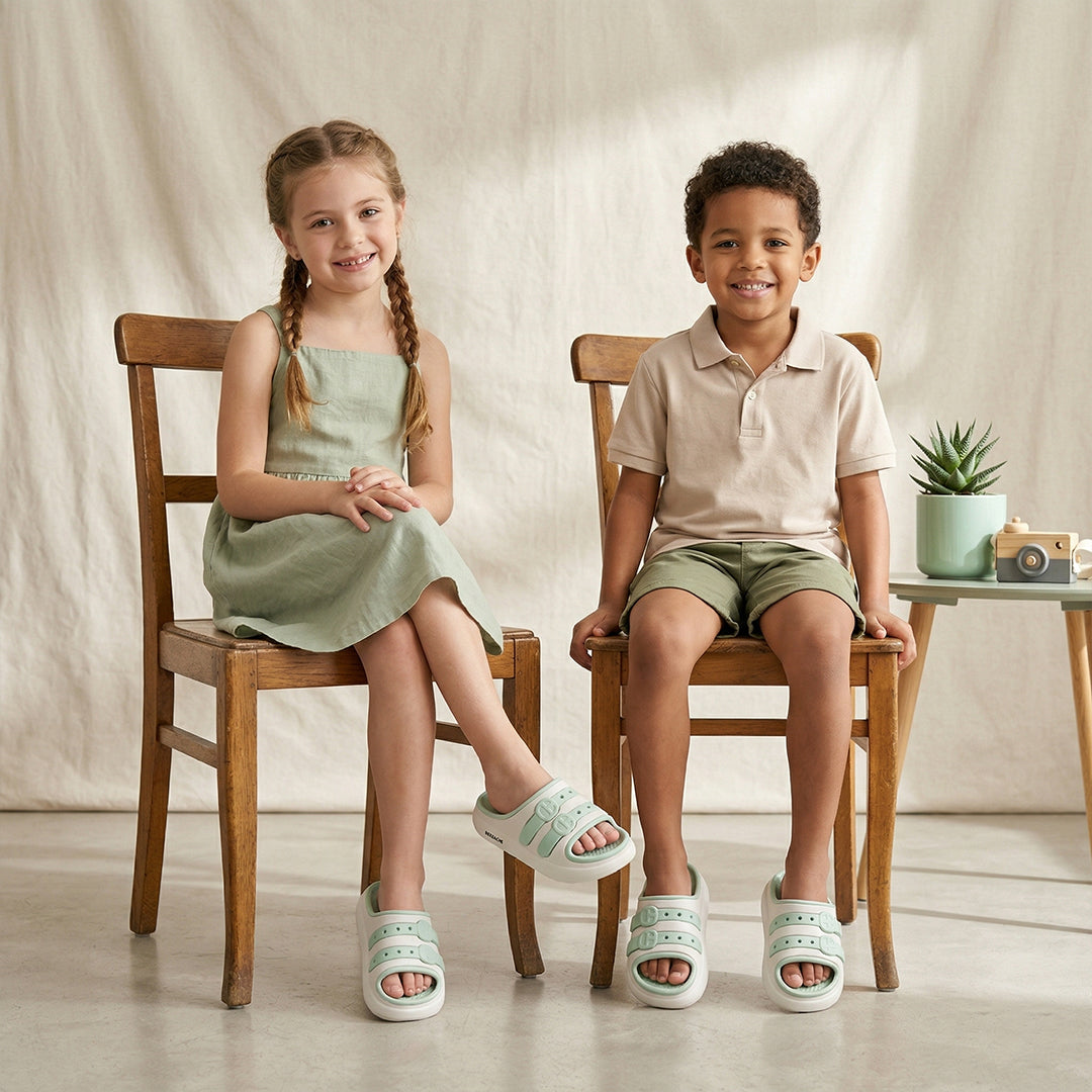 Bersache Extra Soft Classic Casual CHAPPAL with  Regular wear with Ultra Soft & Flexibility Technology Clog's for Kids's - Green -6321.