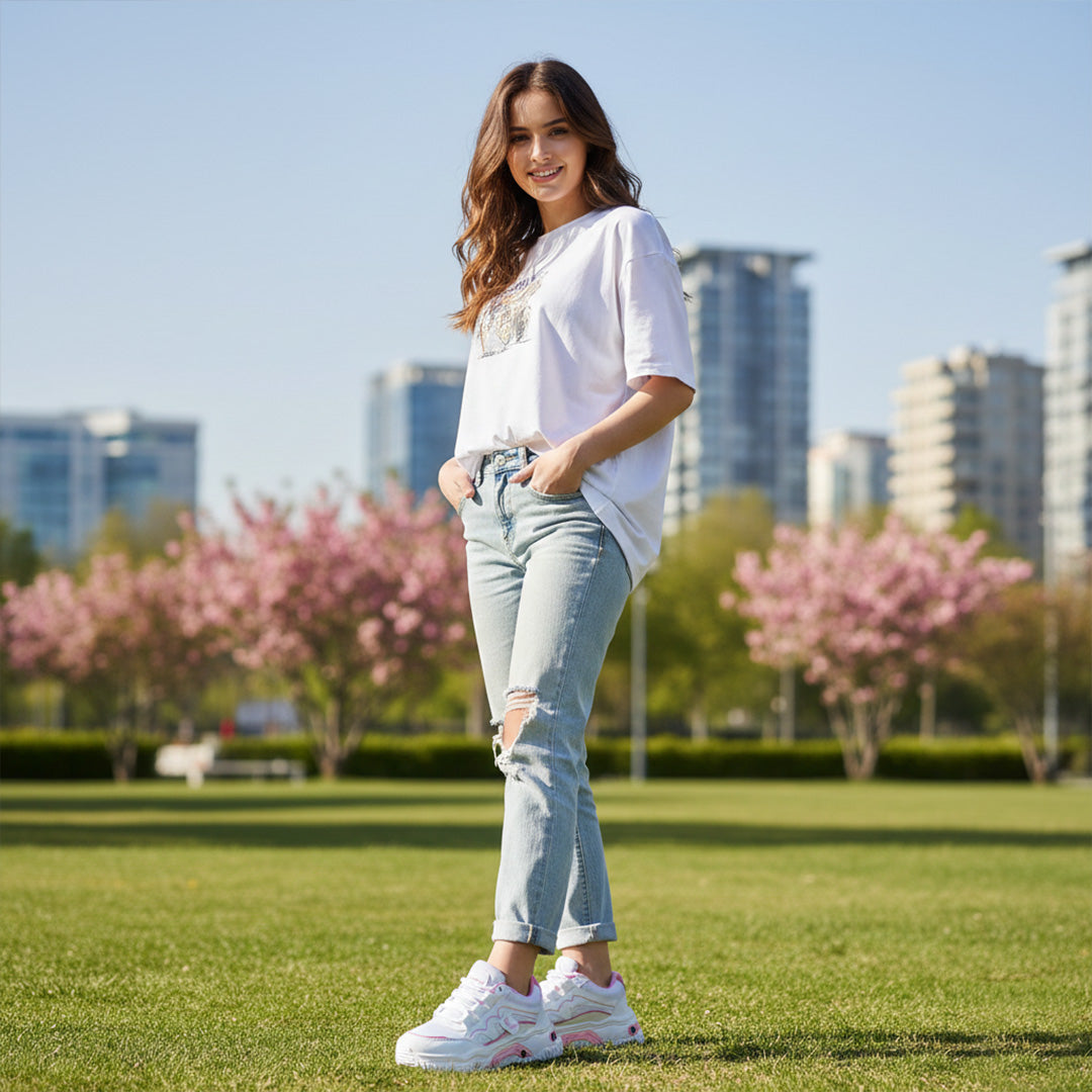 Bersache Sneaker, Loafers ,Casual with Extra comfort Sneaker Colour Changing shoes for Women (Pink-8102)