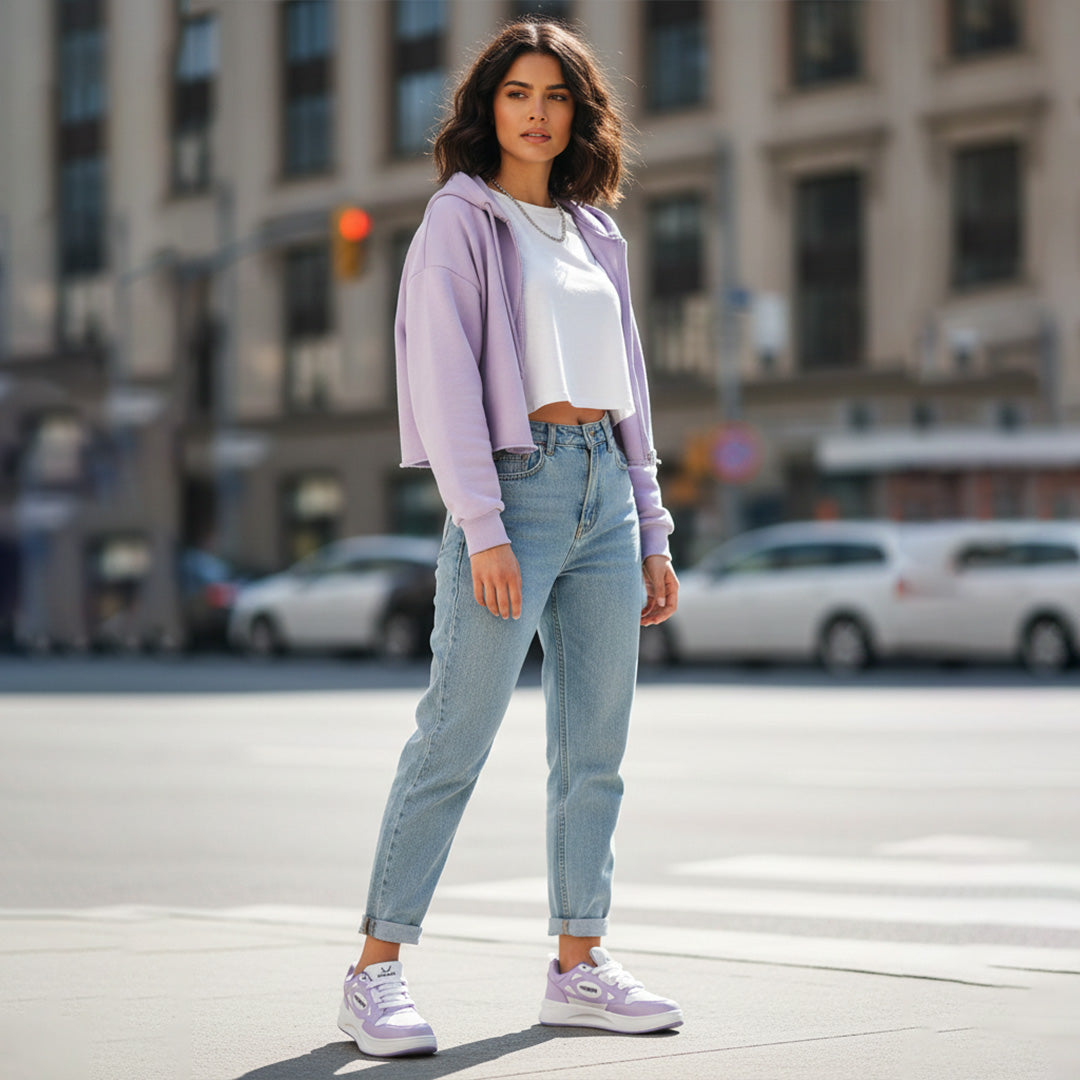 Bersache Casual Sneaker shoe for Women| Soft Cushioned Insole , Slip-Resistance Casuals For Women's-(8112-Purple)