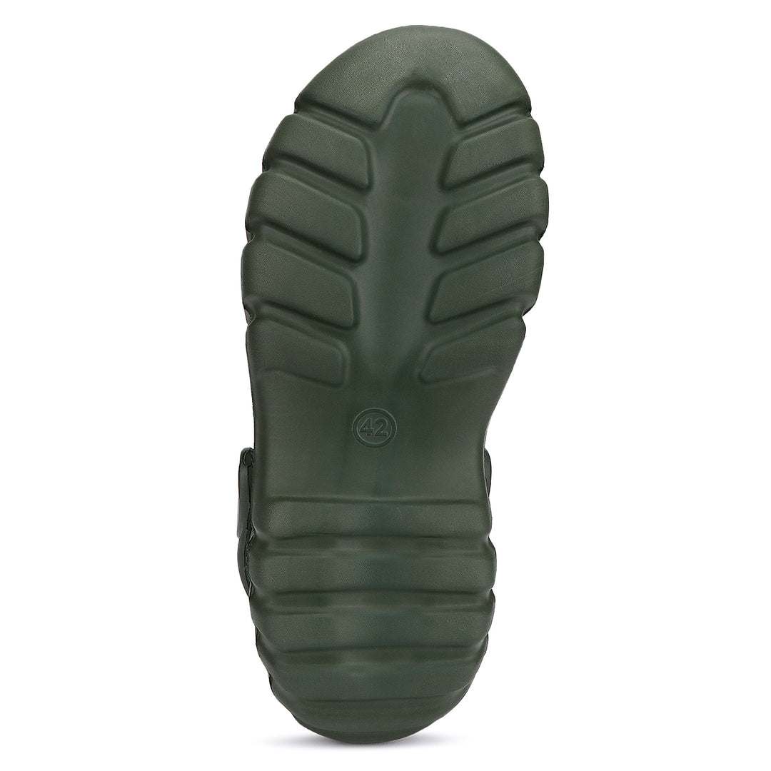 Bersache Extra Soft Classic Casual with Back Strap Regular wear with Ultra Soft & Flexibility Technology Flip-Flop for Men's/ Boy's Green-6009