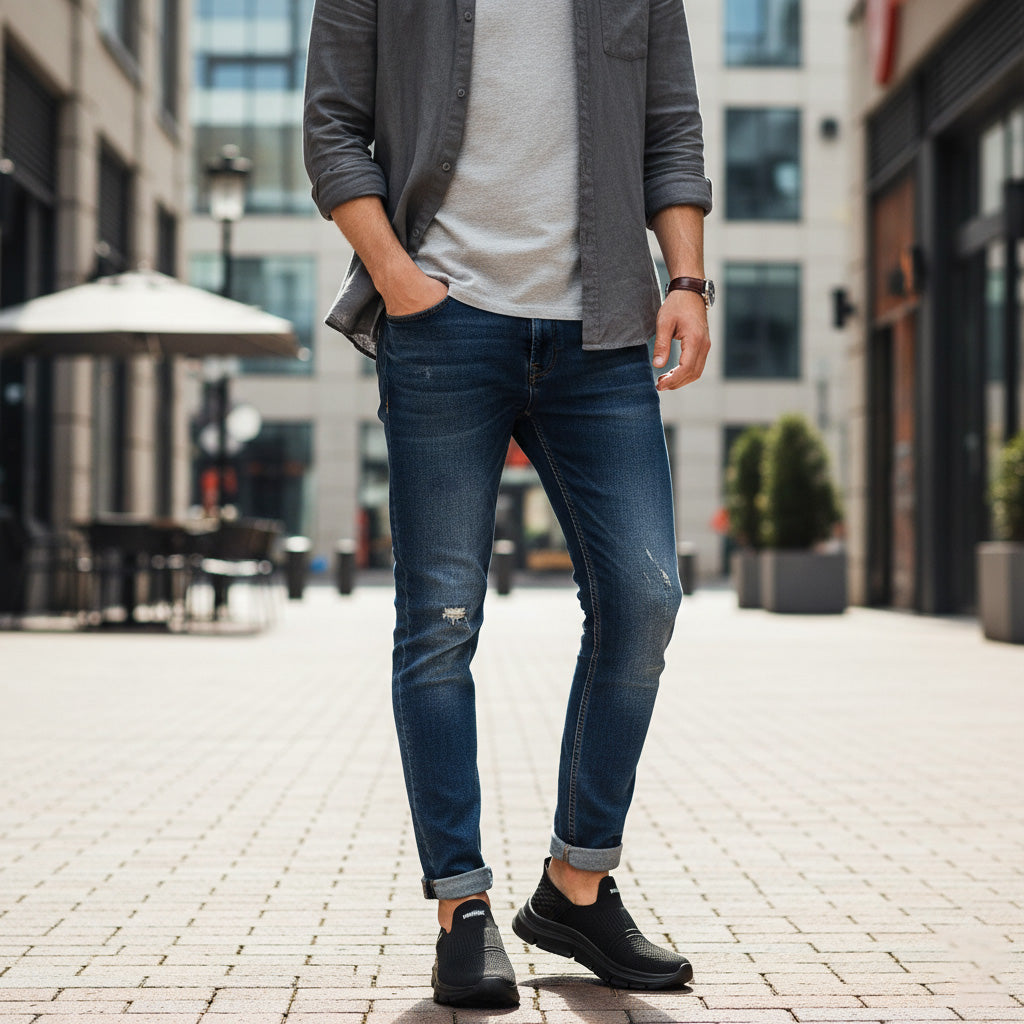 Bersache Premium Sports,Gym, Trending Stylish Running Shoes For Men (8077-Black)