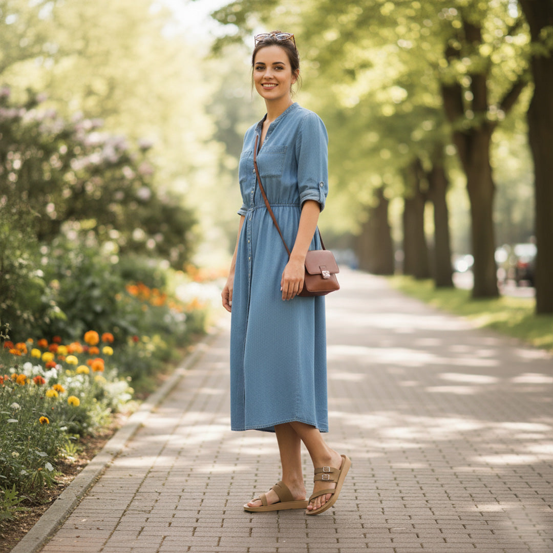 Bersache Extra Soft Classic Casual with  Regular wear with Ultra Soft & Flexibility Technology Sandal For Women's/Girl's-Tan(beige)-6226