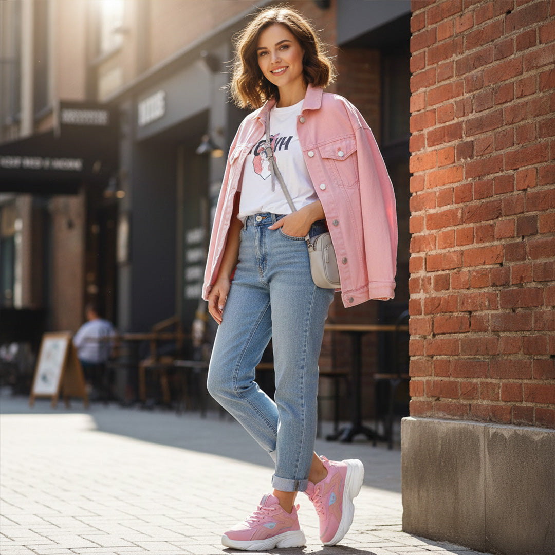 Bersache Sneaker, Loafers ,Casual with Extra comfort Sneaker Colour Changing shoes for Women (Pink-8106)