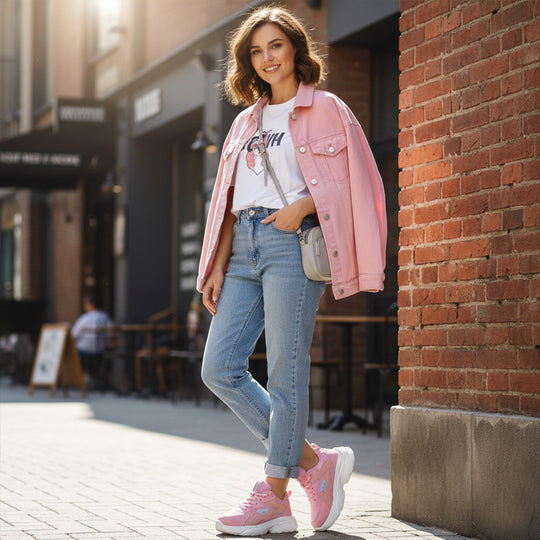 Bersache Sneaker, Loafers ,Casual with Extra comfort Sneaker Colour Changing shoes for Women (Pink-8106)