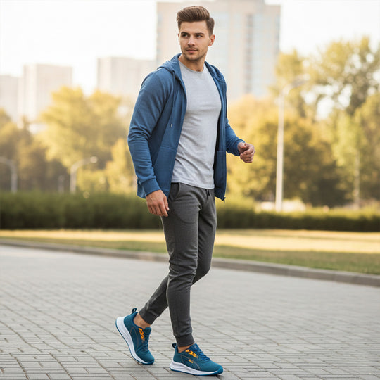 Bersache Lightweight Casual Sneaker Shoes For Men (Sky-Blue-8090)