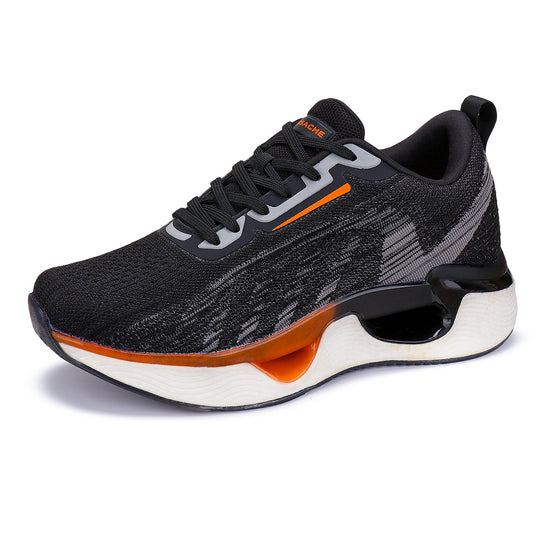 Bersache Lightweight Sports Running Shoes For Men Black-9063