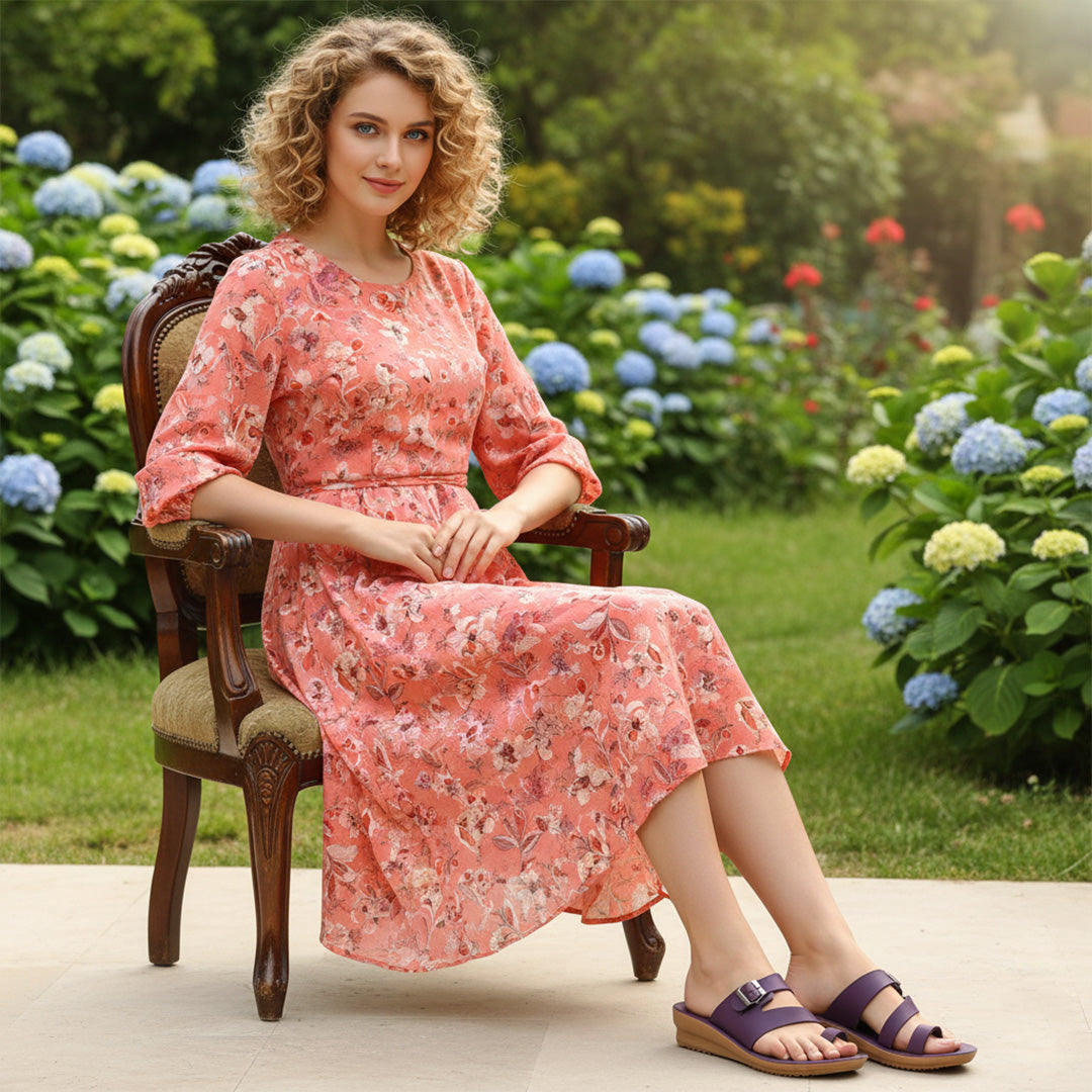 Bersache Extra Soft Classic Casual with  Regular wear with Ultra Soft & Flexibility Technology Slipper For Women's & Girl's-(6245-Purple)