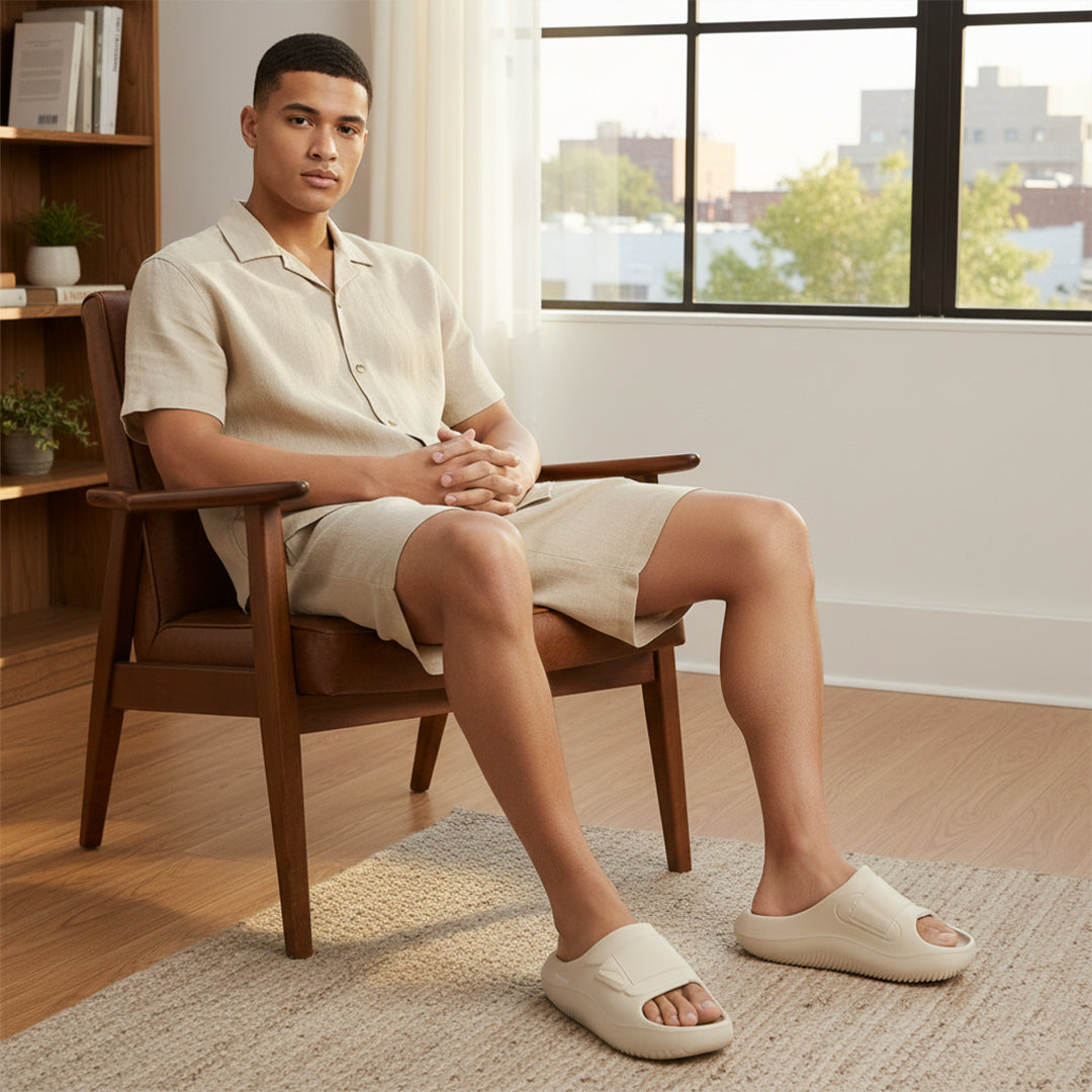 Bersache Extra Soft Classic Casual CHAPPAL with  Regular wear with Ultra Soft & Flexibility Technology  Slippers for Men's-(6282-Beige)