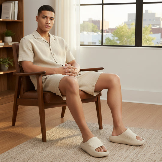 Bersache Extra Soft Classic Casual CHAPPAL with  Regular wear with Ultra Soft & Flexibility Technology  Slippers for Men's-(6282-Beige)