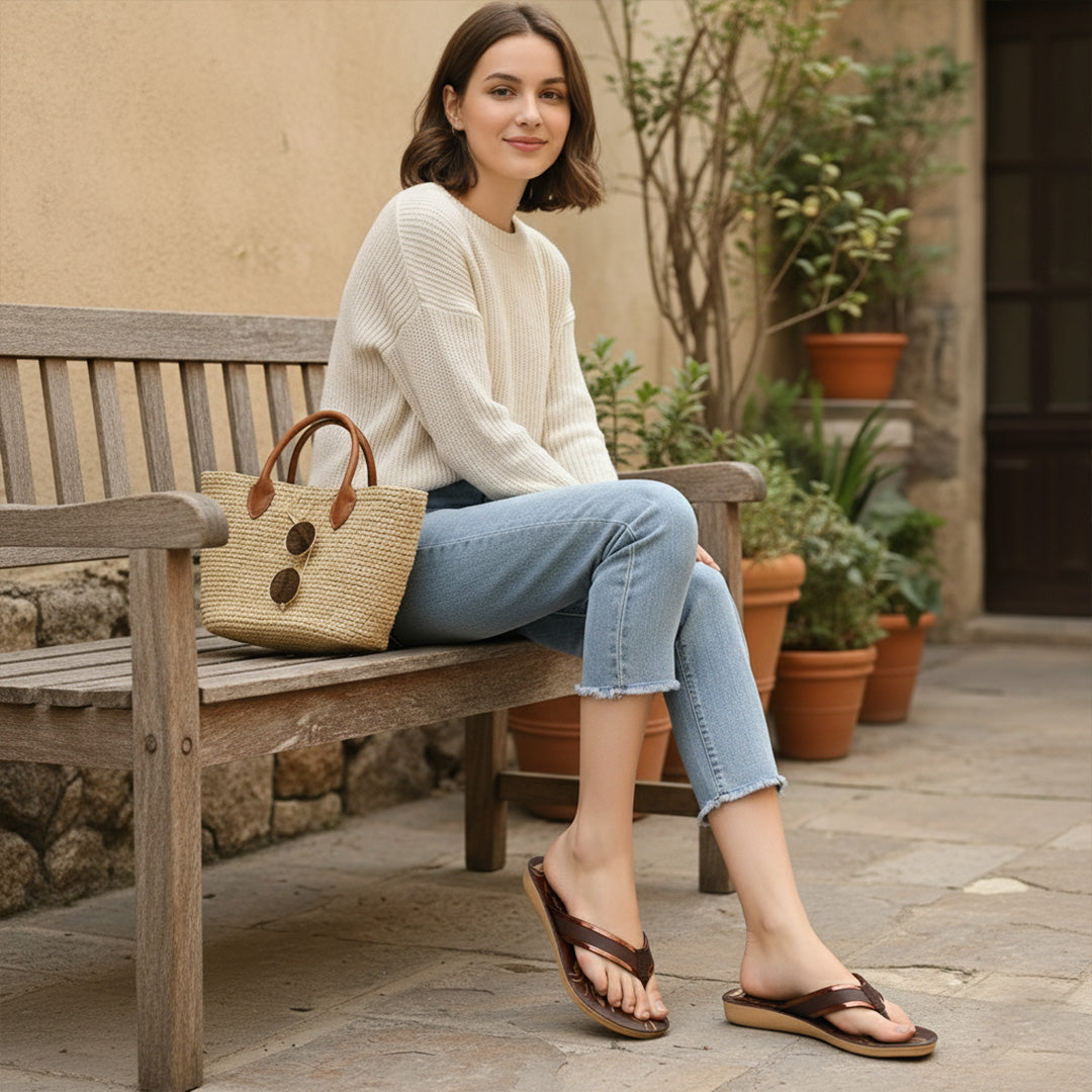 Bersache Extra Soft Classic Casual with  Regular wear with Ultra Soft & Flexibility Technology Sandal's For Women's & Girl's-(Dark-Brown)-6235