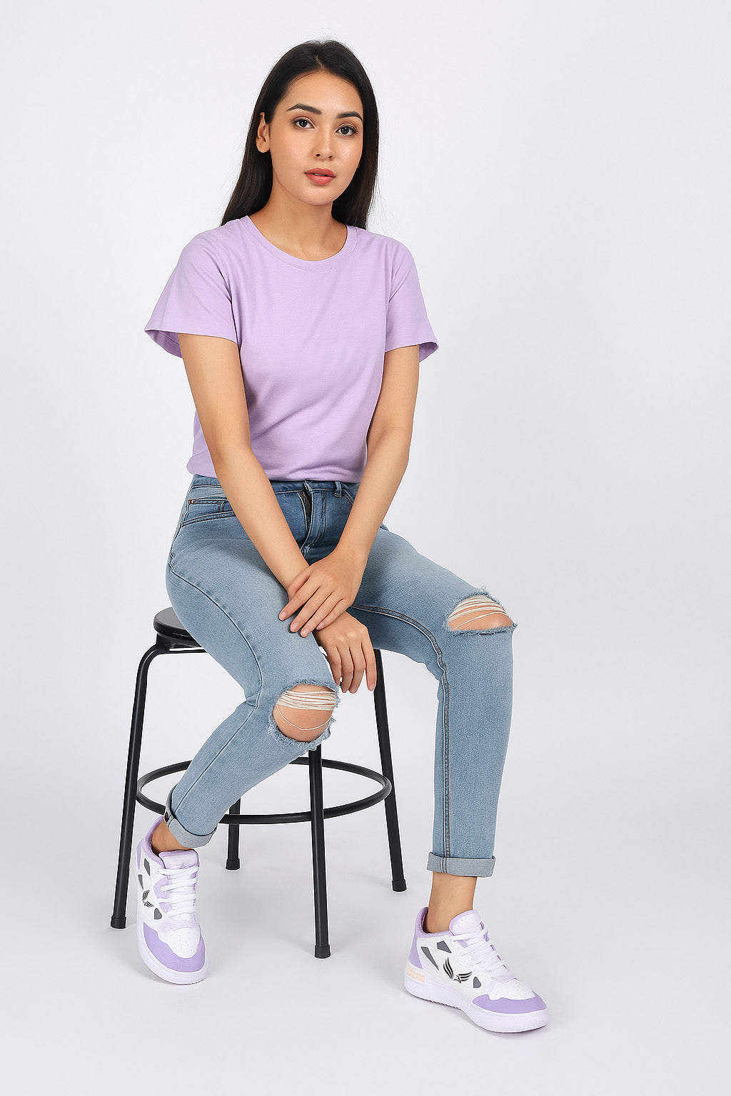 Bersache Premium Sports ,Gym, Trending Stylish Running Colour Changing shoes for Women (8067-Purple)