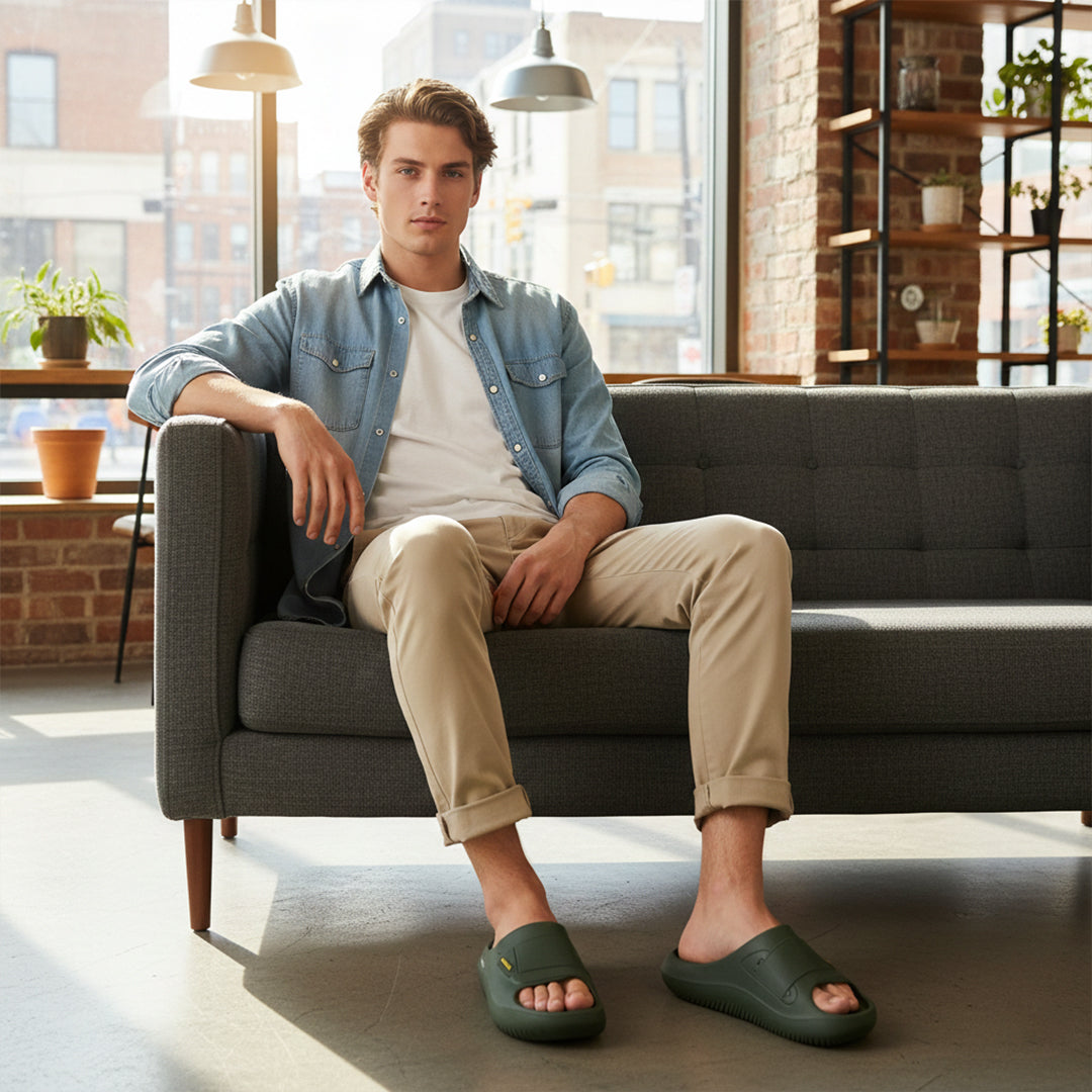 Bersache Extra Soft Classic Casual CHAPPAL with  Regular wear with Ultra Soft & Flexibility Technology  Slippers for Men's -(6281-Green)