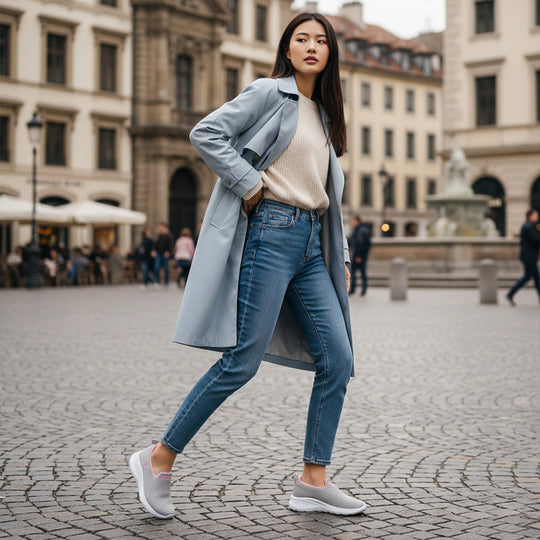 Bersache Premium Sports ,Gym, Trending Stylish Running Colour Changing shoes for Women (8098-Grey)