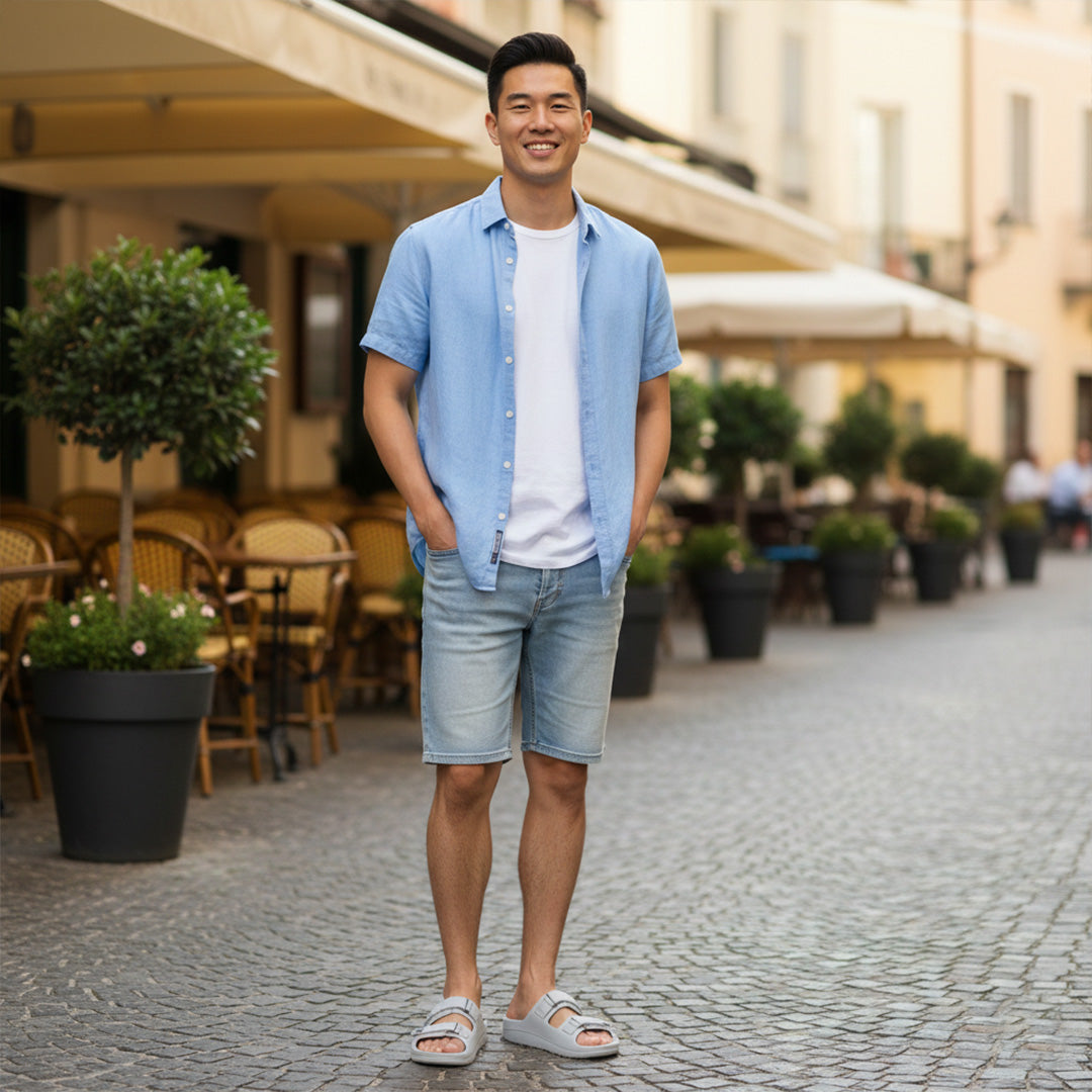 Bersache Extra Soft Classic Casual with  Regular wear with Ultra Soft & Flexibility Technology Sandal For Men's & Boy's-(Grey-6286).