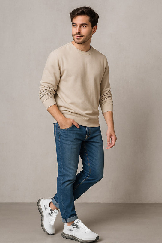 Bersache Lightweight Casual Sneaker Shoes For Men Light Grey (9197-White)