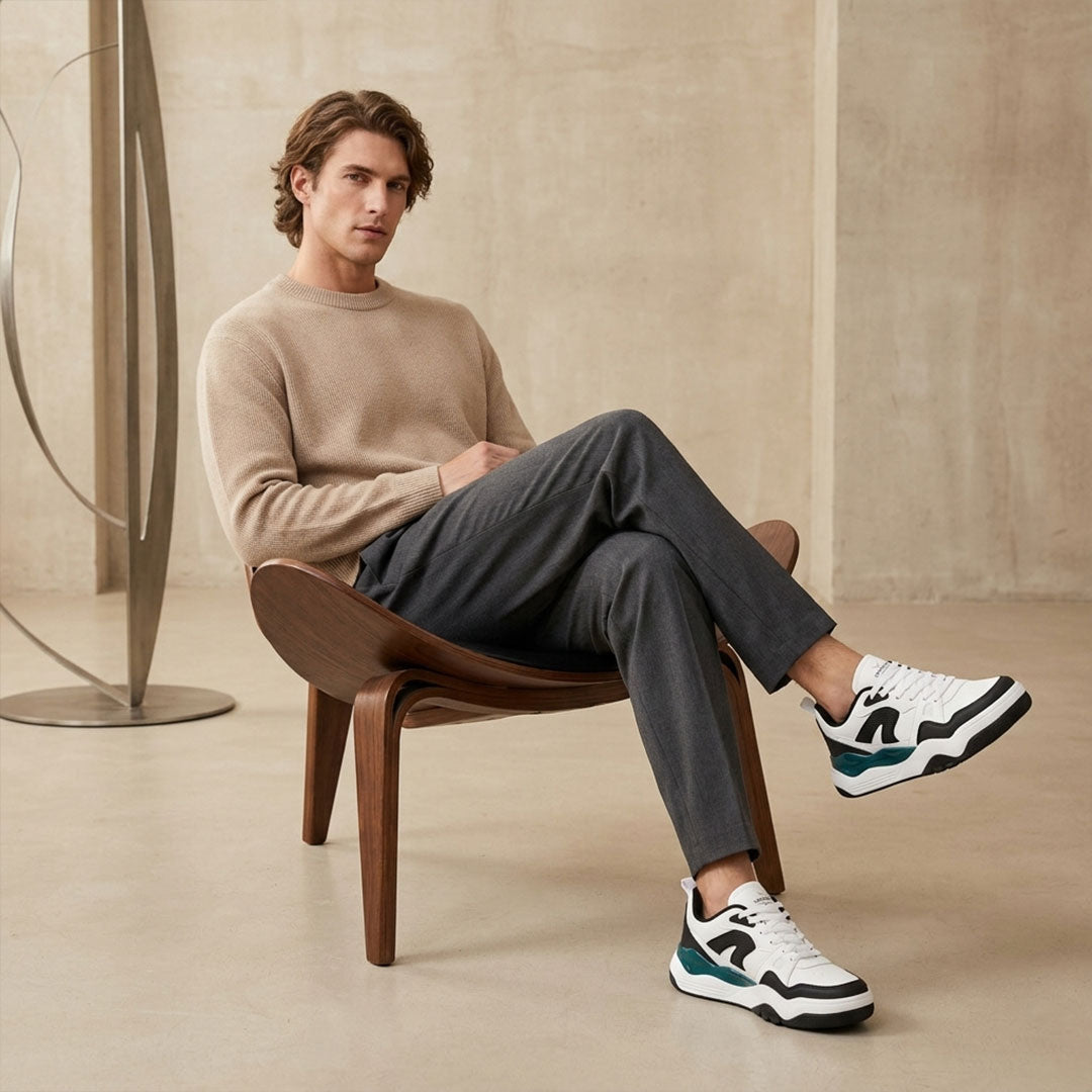 Bersache Casual Sneaker shoe for Men| Soft Cushioned Insole , Slip-Resistance Casuals For Men (White-9223).