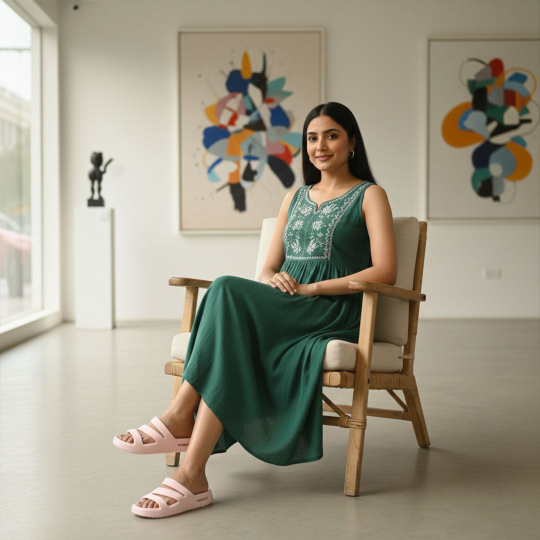 Bersache Extra Soft Classic Casual  with  Regular wear with Ultra Soft & Flexibility Technology Flip-Flop for Women's-(6310-Pink)