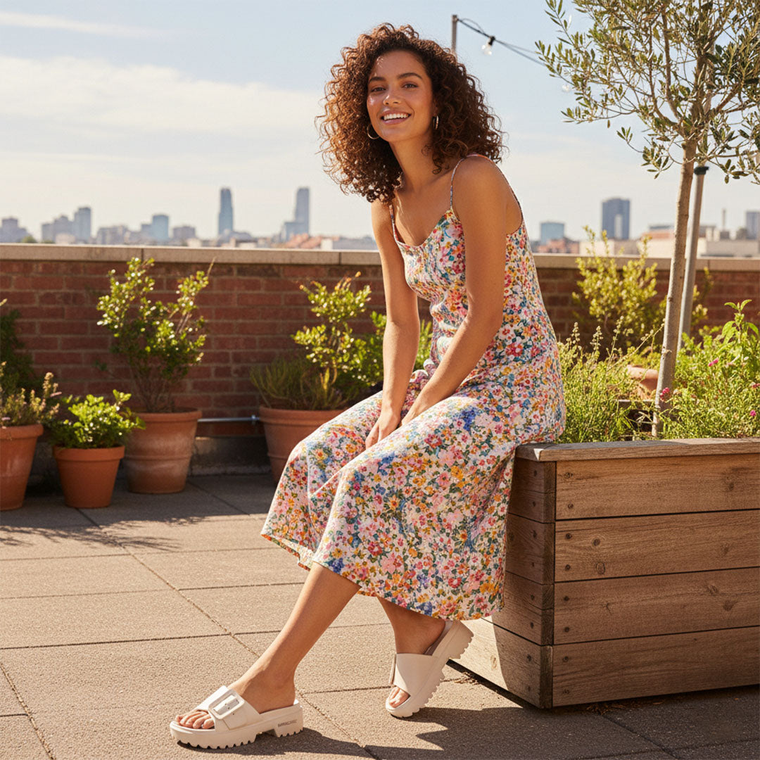 Bersache Extra Soft Classic Casual  with  Regular wear with Ultra Soft & Flexibility Technology Sandal for Women's-(6308-Beige)