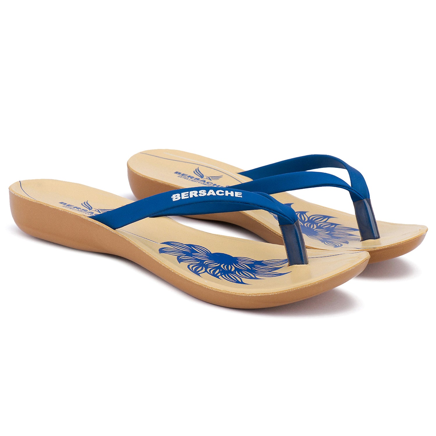 Bersache Extra Soft Classic Casual with  Regular wear with Ultra Soft & Flexibility Technology Slipper For Women's & Girl's-Blue-6246