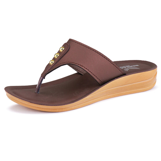 Bersache Extra Soft Classic Casual with  Regular wear with Ultra Soft & Flexibility Technology Flip Flop For Women's/Girl's-(6164-Brown)