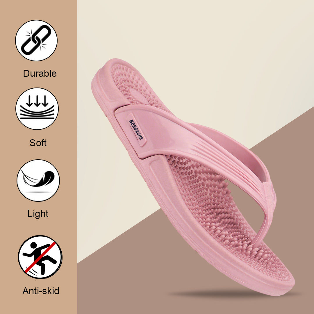 Bersache Extra Soft Classic Casual  with Regular wear with Ultra Soft & Flexibility Technology Sandals for Women's-(6334-Pink).