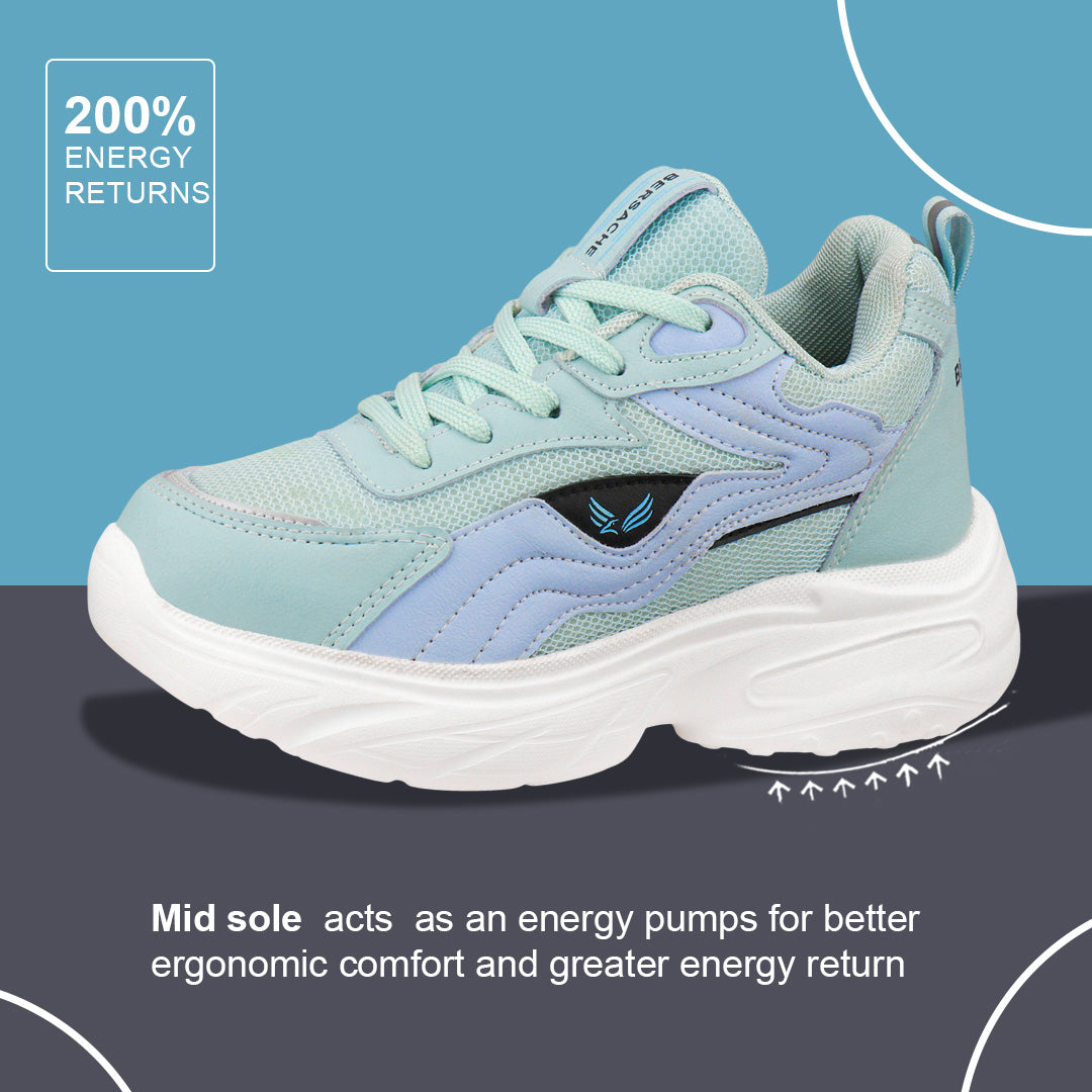 Bersache Premium Sports ,Gym, Trending Stylish Running Colour Changing shoes for Women (8104-Blue)
