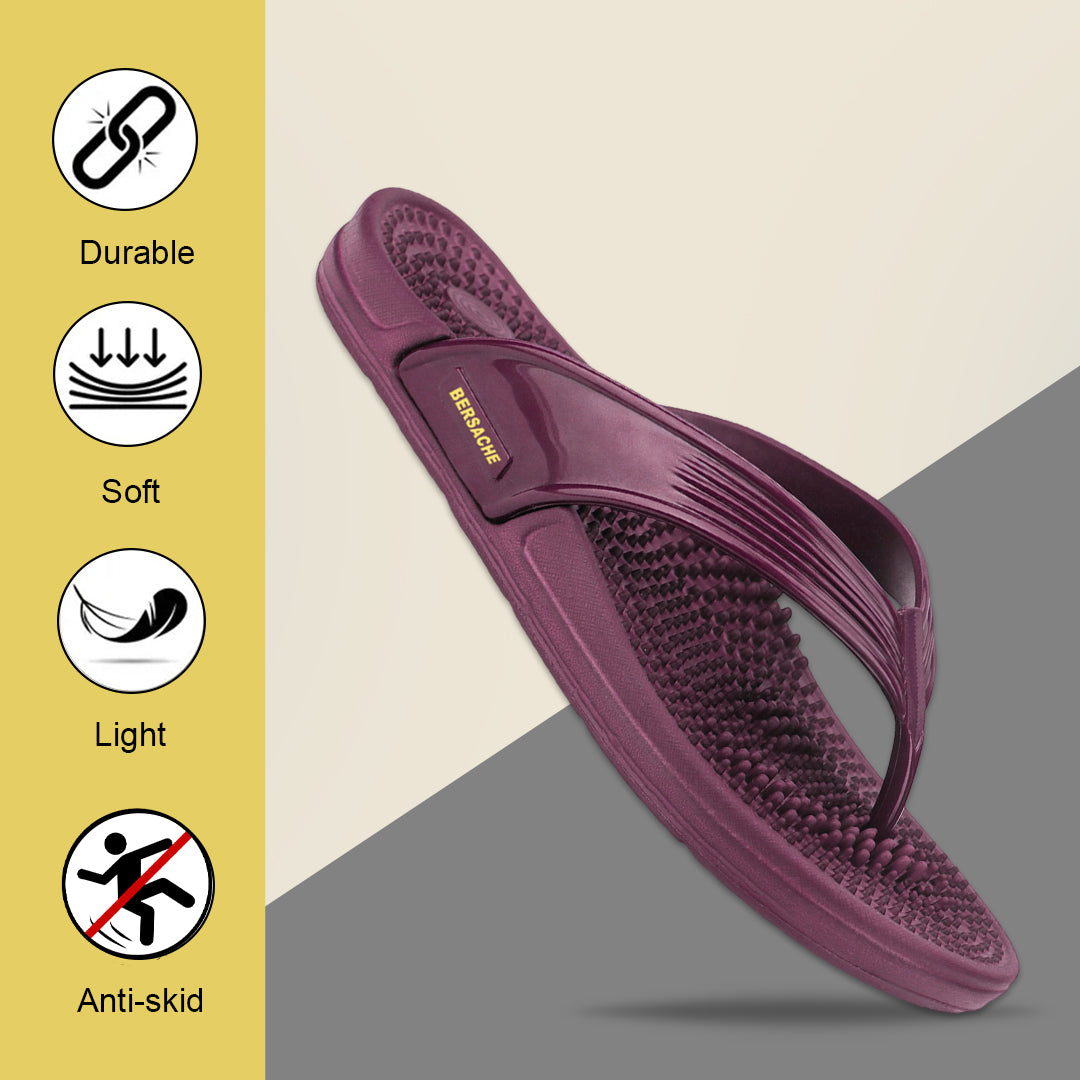 Bersache Extra Soft Classic Casual  with  Regular wear with Ultra Soft & Flexibility Technology Flip-Flop for Women's-(6333-Maroon).