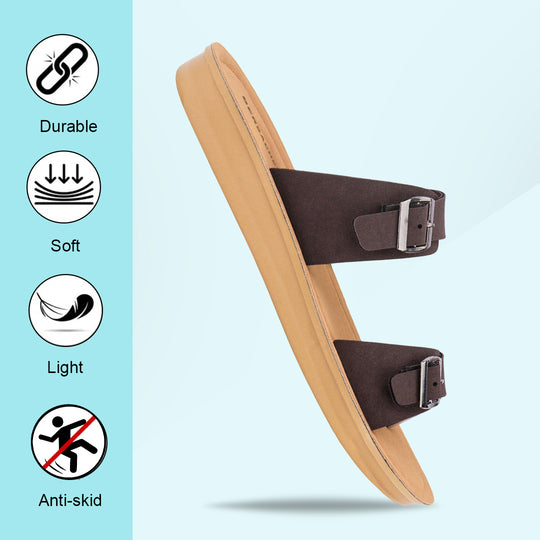 Bersache Extra Soft Classic Casual with  Regular wear with Ultra Soft & Flexibility Technology Flip-Flop for Women's & Girl's (6260-Dark-Brown)