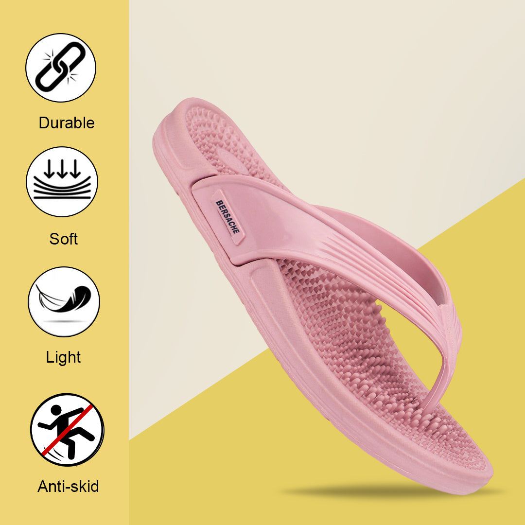 Bersache Extra Soft Classic Casual  with  Regular wear with Ultra Soft & Flexibility Technology Flip-Flop for Women's-(6334-Pink).