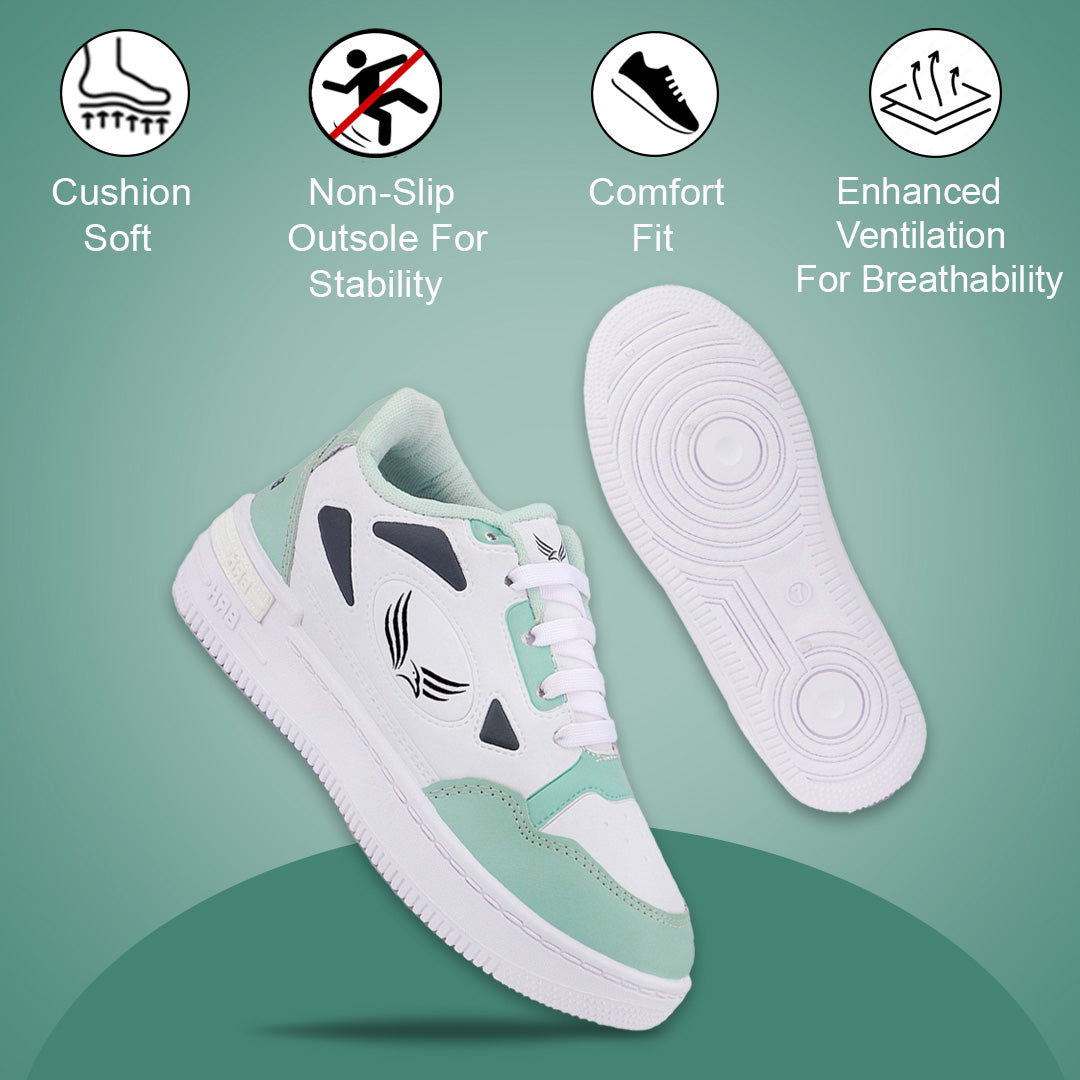 Bersache Premium Sports ,Gym, Trending Stylish Running Colour Changing shoes for Women (Green-8065)