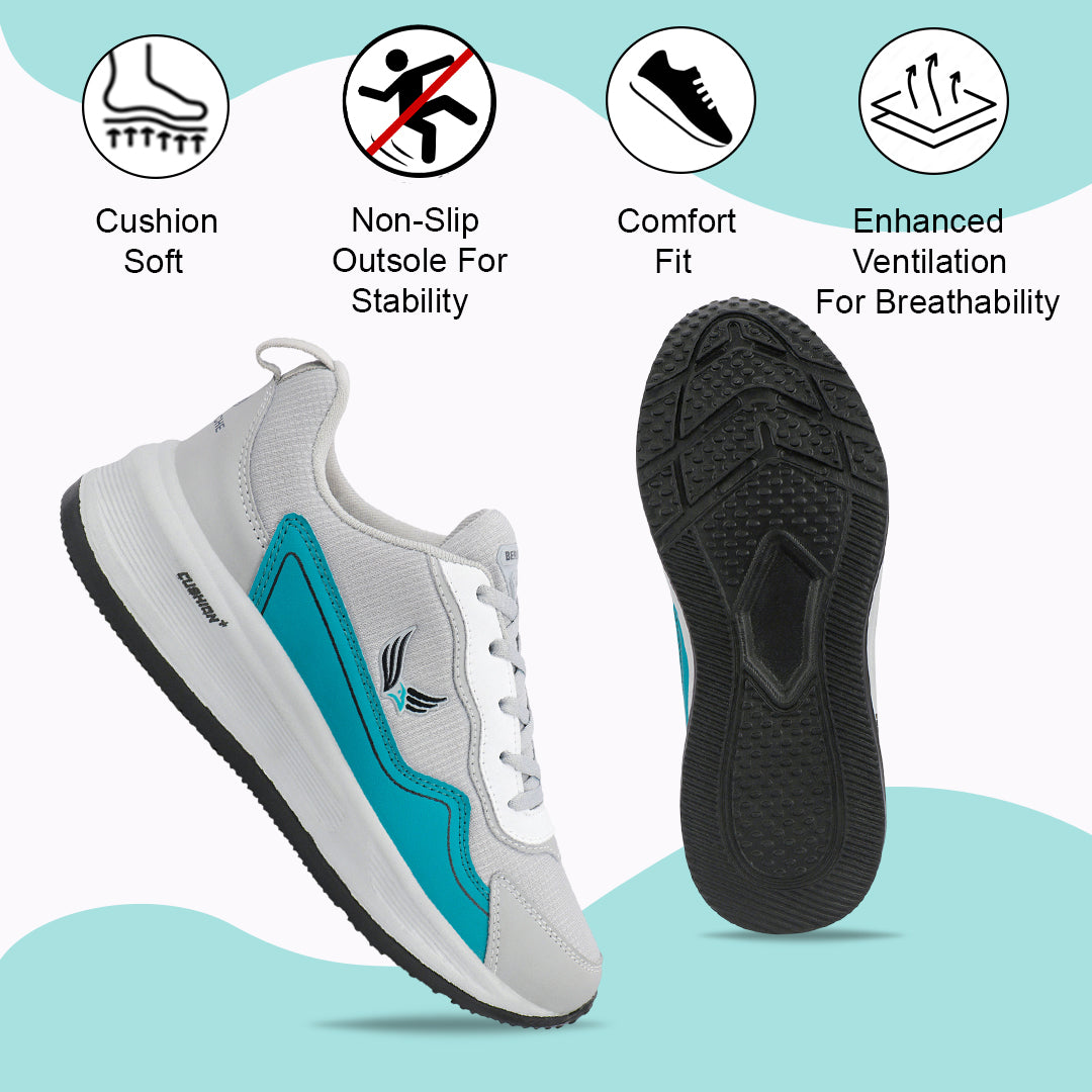Bersache Casual Sneaker shoe for Men| Soft Cushioned Insole , Slip-Resistance Casuals For Men (Blue-8145)