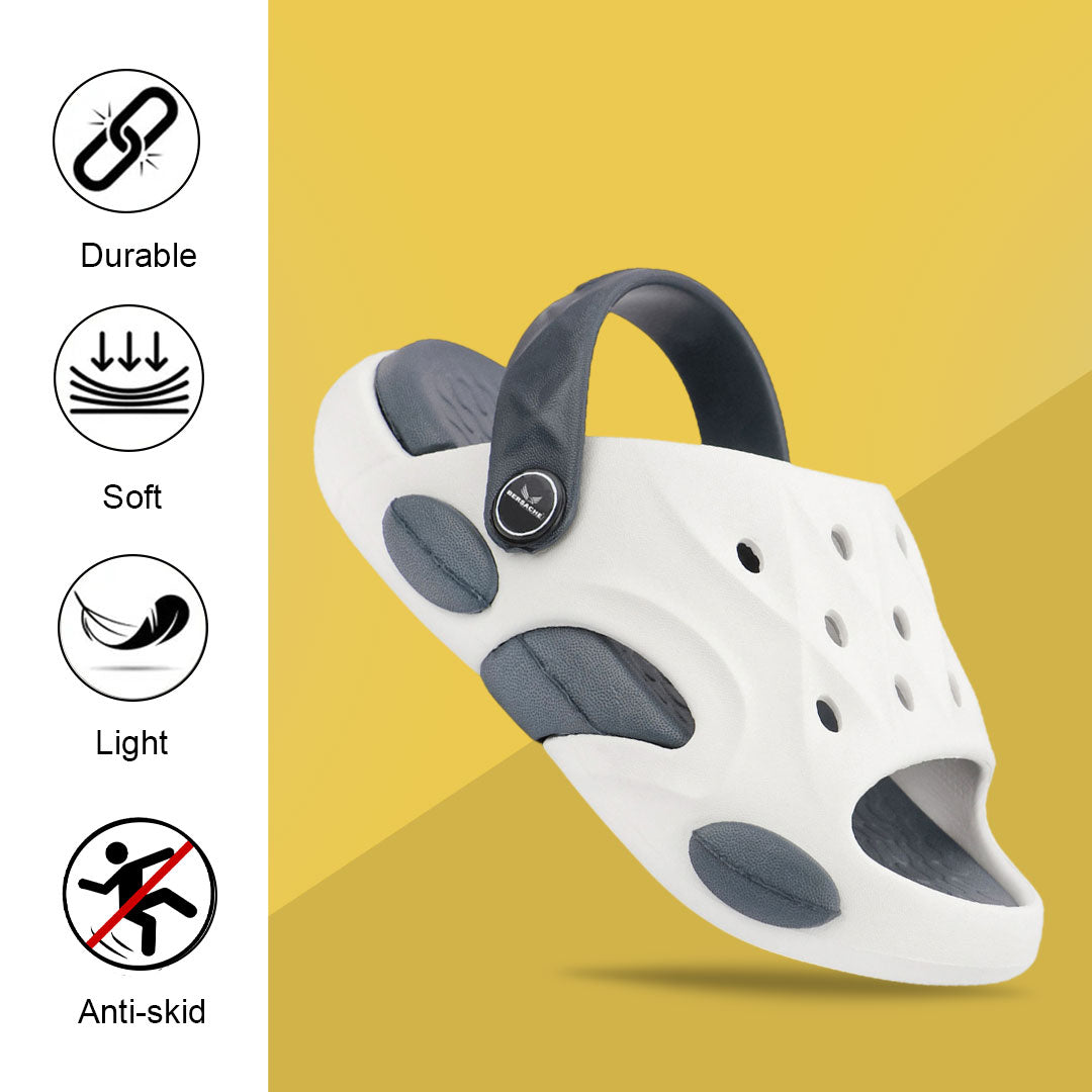 Bersache Extra Soft Classic Casual CHAPPAL with  Regular wear with Ultra Soft & Flexibility Technology Flip-Flop for Kids's-White-6323.