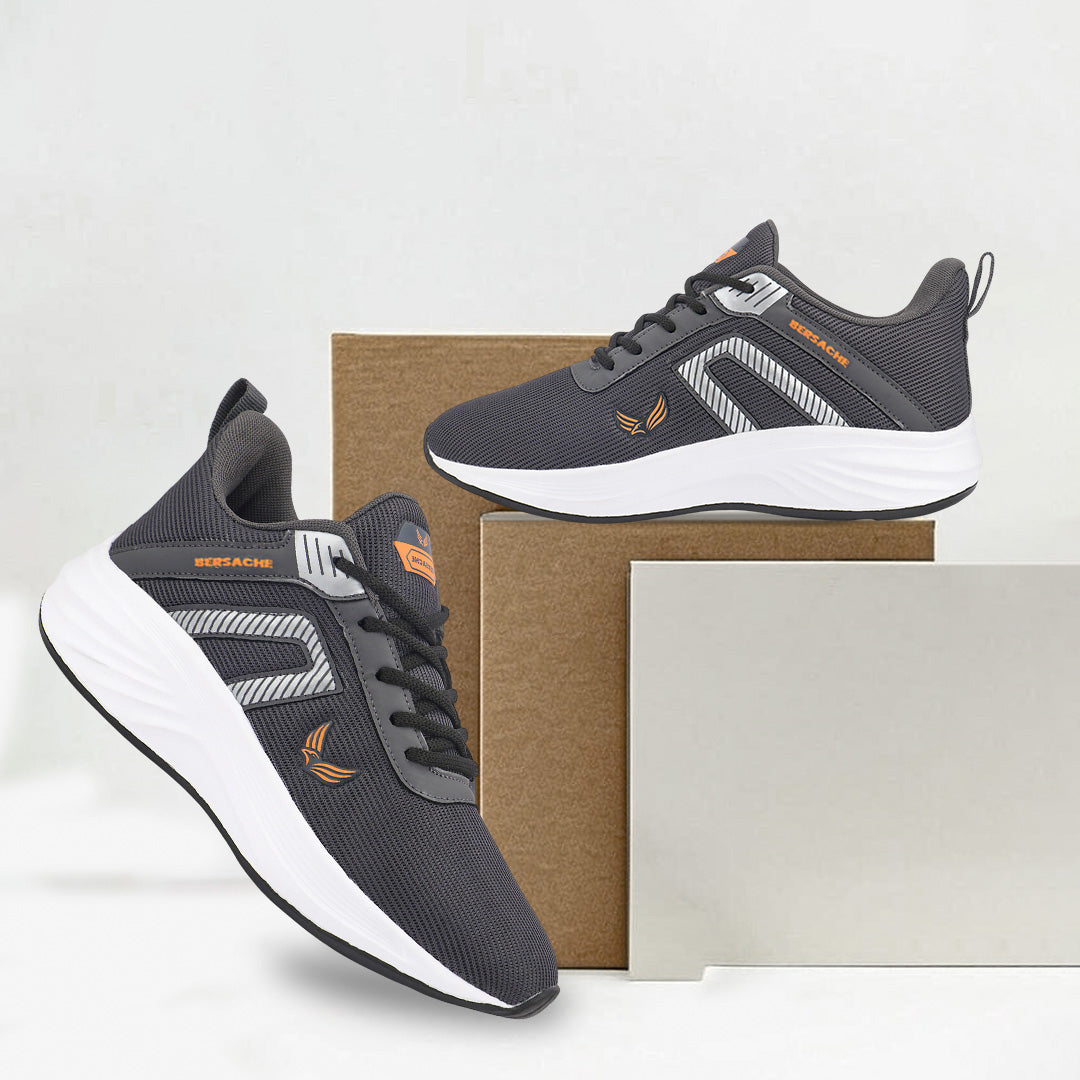 Bersache Premium Sports,Gym, Trending Stylish Running Shoes For Men (8080-Grey)