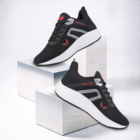 Bersache Premium Sports,Gym, Trending Stylish Running Shoes For Men (8079-Black)