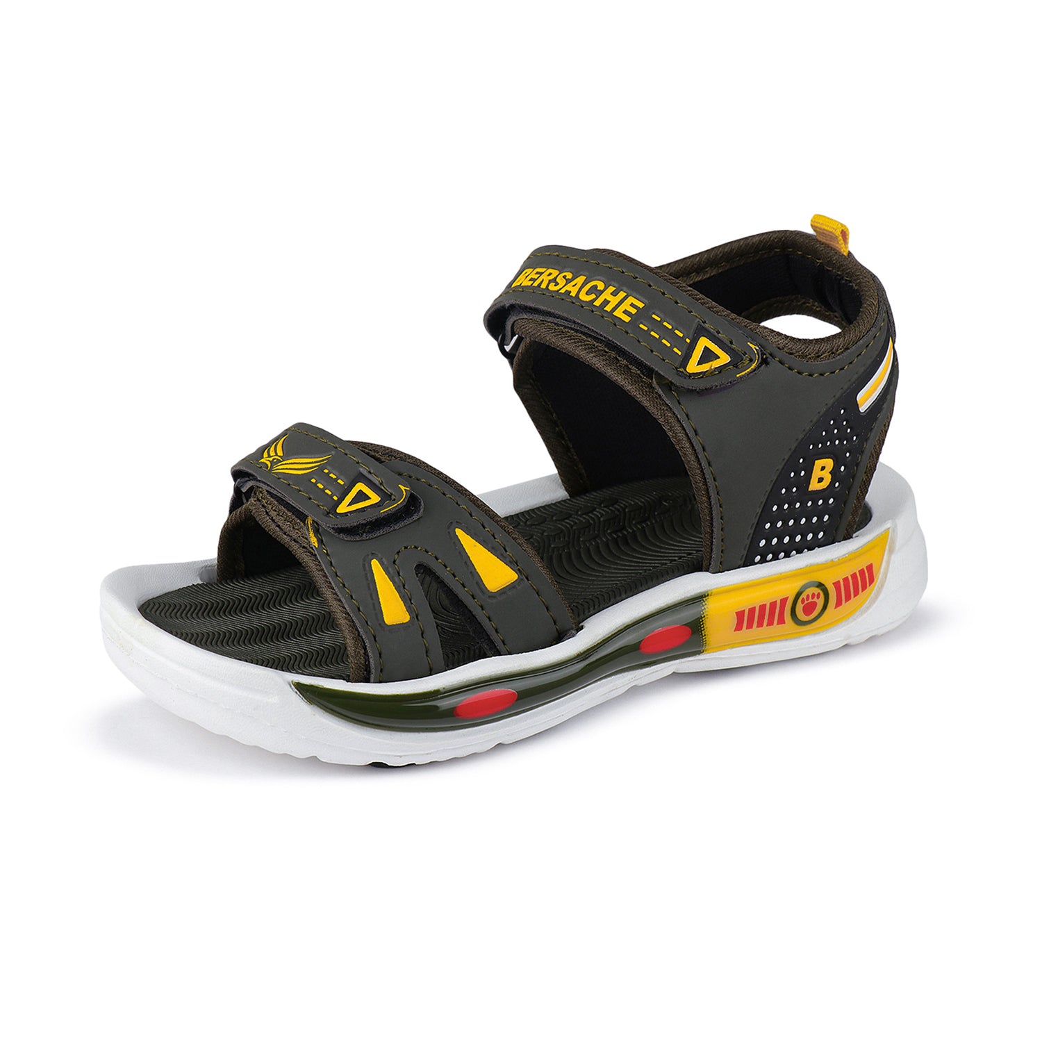 Bersache Extra Soft Classic Casual CHAPPAL with  Regular wear with Ultra Soft & Flexibility Technology Slipper for Kids's - Black-6047.