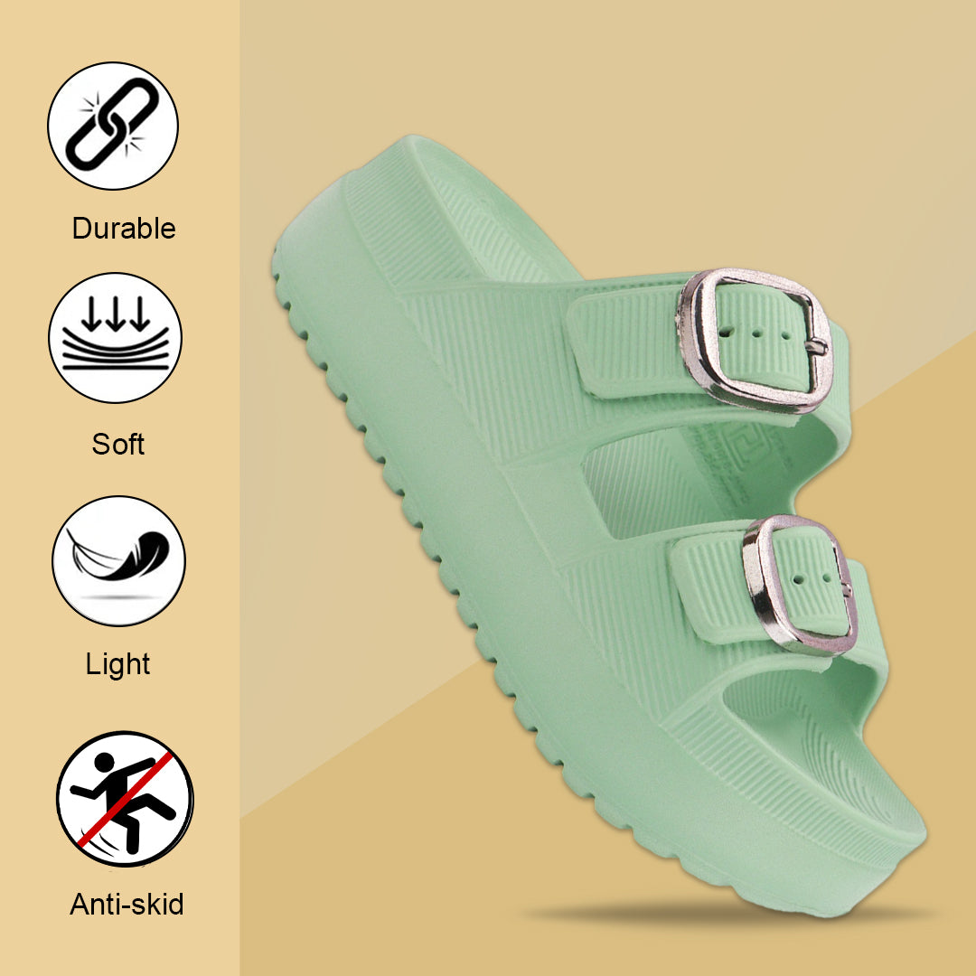 Bersache Extra Soft Classic Casual CHAPPAL with  Regular wear with Ultra Soft & Flexibility Technology  Slippers for Women's-(6296-Green).