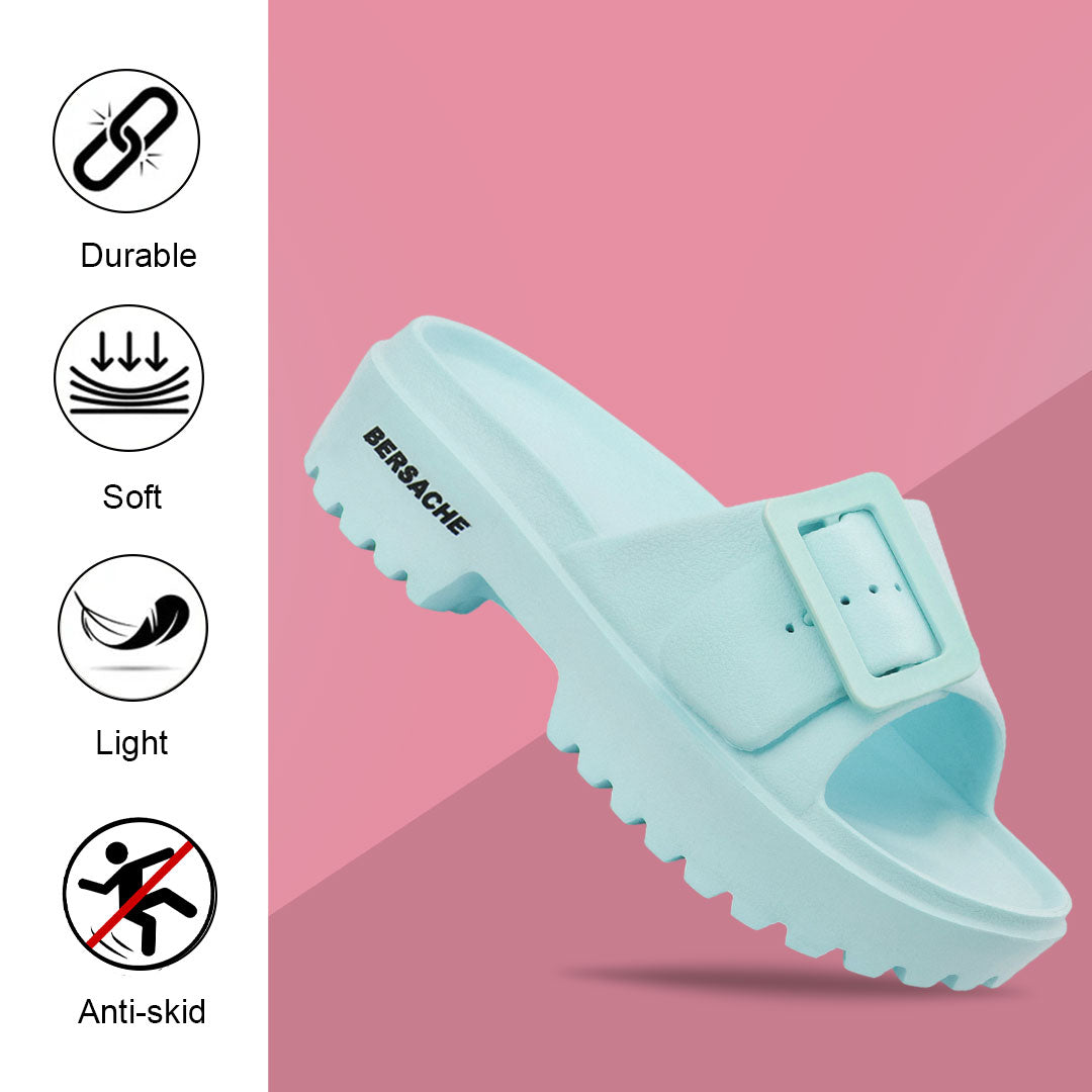 Bersache Extra Soft Classic Casual  with  Regular wear with Ultra Soft & Flexibility Technology Flip-Flop for Women's-(6306-Mint-Blue).