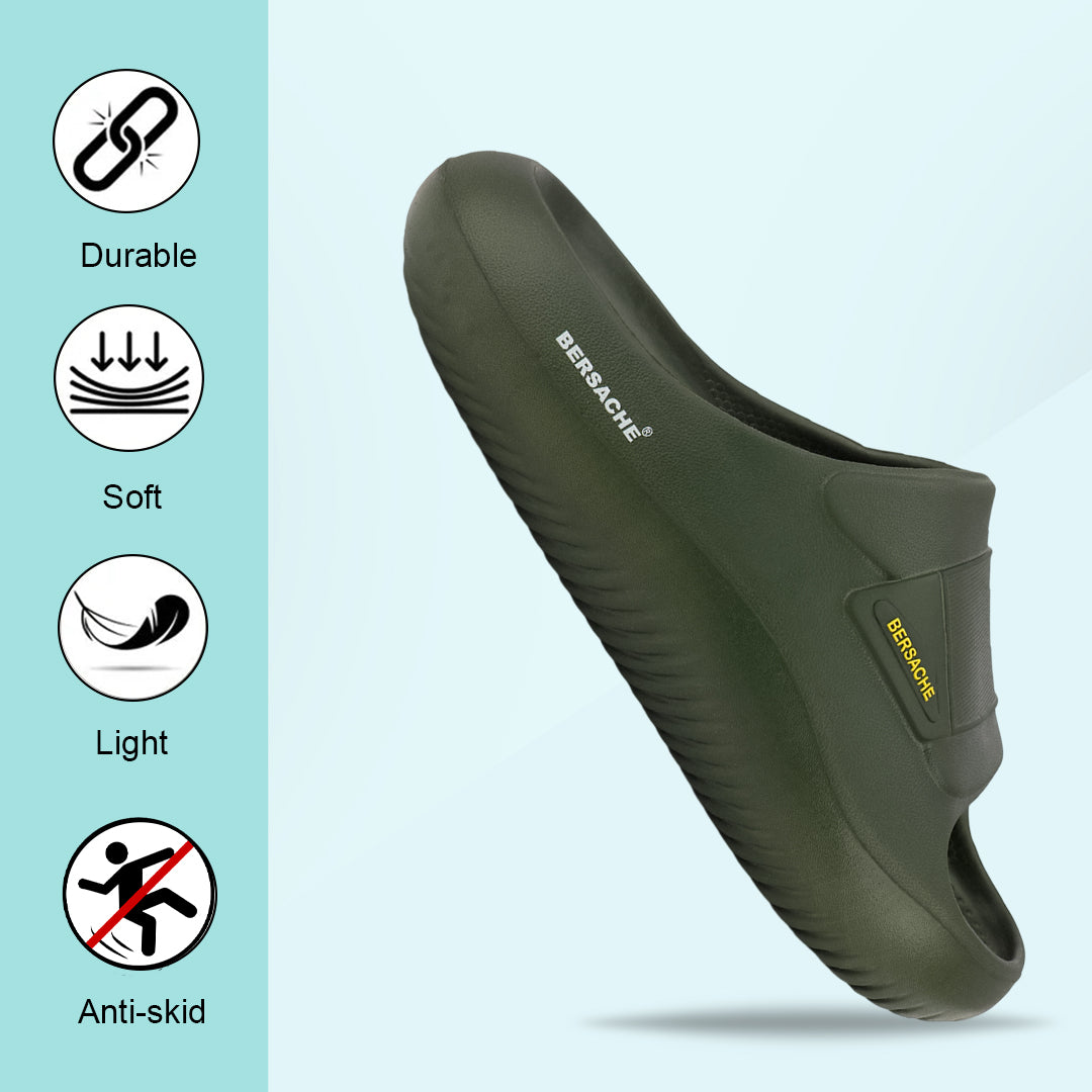 Bersache Extra Soft Classic Casual CHAPPAL with  Regular wear with Ultra Soft & Flexibility Technology  Slippers for Men's -(6281-Green)