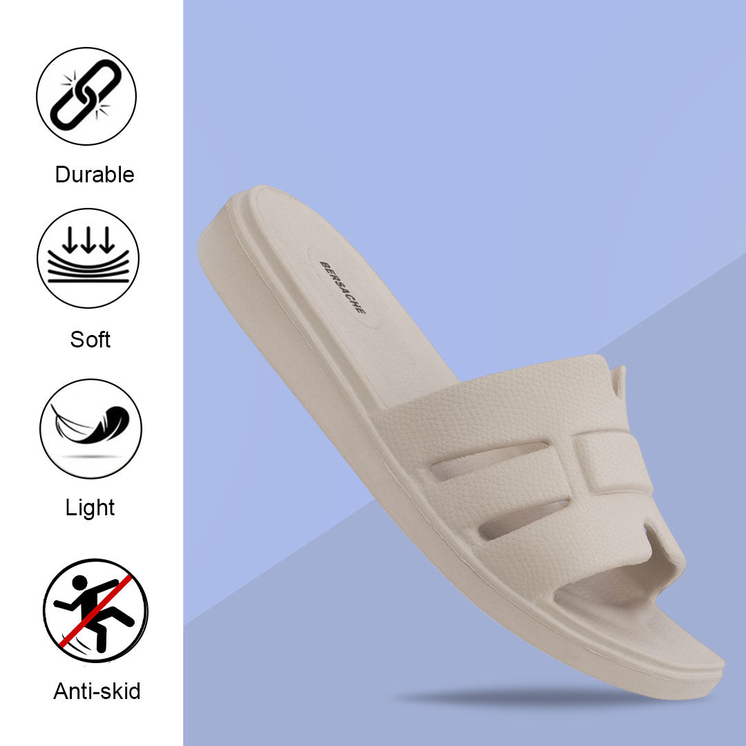 Bersache Extra Soft Classic Casual  with  Regular wear with Ultra Soft & Flexibility Technology Flip-Flop for Women's-(6301-Beige) .