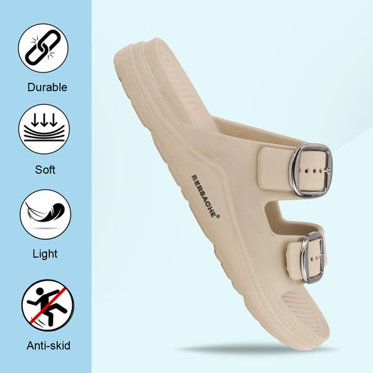 Bersache Extra Soft Classic Casual CHAPPAL with  Regular wear with Ultra Soft & Flexibility Technology  Slippers for Men's-(6283-Beige)
