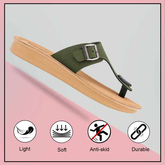 Bersache Extra Soft Classic Casual with  Regular wear with Ultra Soft & Flexibility Technology Slipper For Women's & Girl's-Green-6258