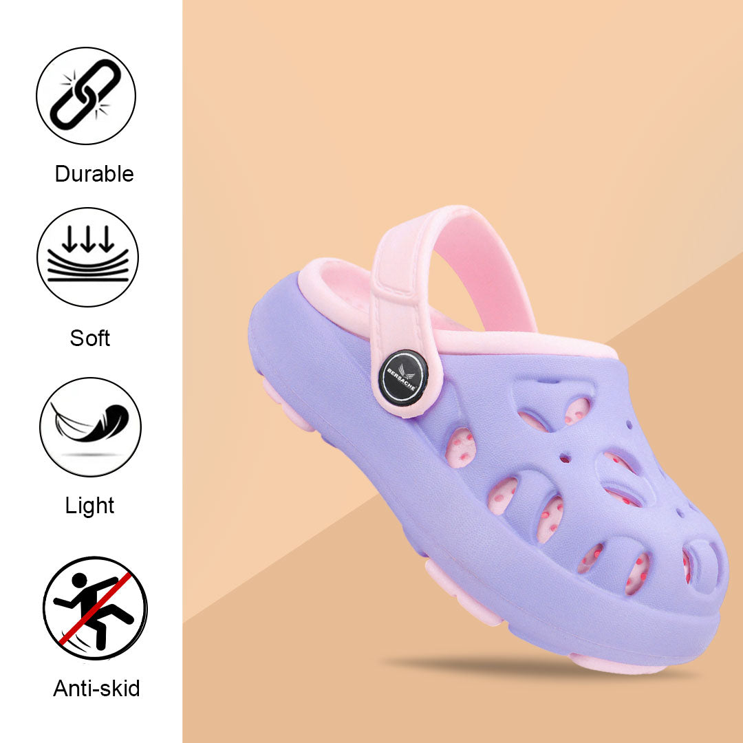 Bersache Extra Soft Classic Casual CHAPPAL with  Regular wear with Ultra Soft & Flexibility Technology Clog's for Kids's - Purple -6316.
