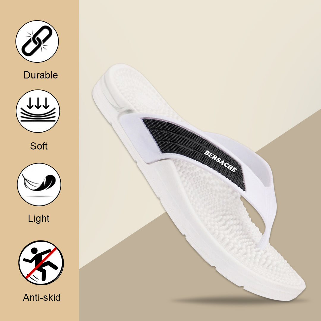 Bersache Extra Soft Classic Casual CHAPPAL with  Regular wear with Ultra Soft & Flexibility Technology  Slippers for Women's-(6338-White)