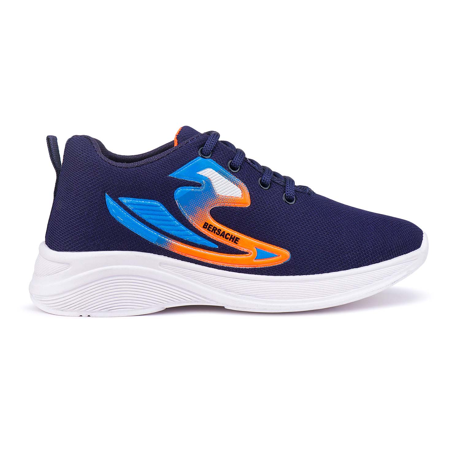 Bersache Premium Sports,walking,Gym,cricket,Trending Running Shoes For Kid's - Navy Blue-8044.