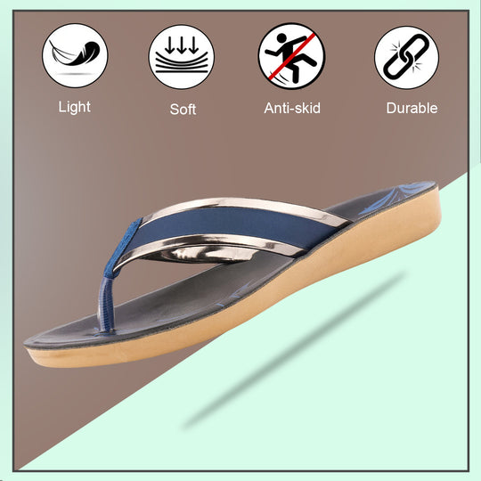 Bersache Extra Soft Classic Casual with  Regular wear with Ultra Soft & Flexibility Technology Sandal's For Women's & Girl's-(6237-Blue)